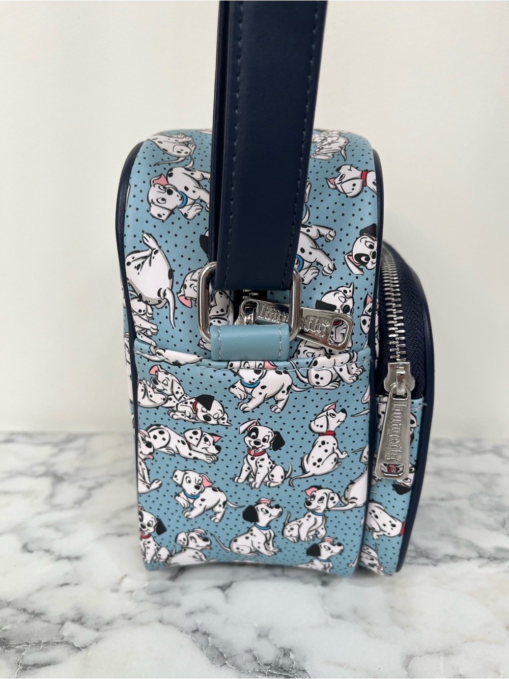 Loungefly Disney 101 Dalmatians Light Blue Crossbody Bag - Picture 6 of 13